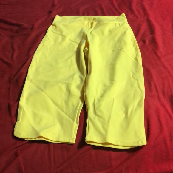 Neon yellow workout capris - Picture 3 of 3